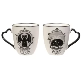 12 oz Ceramic Mug Set - Saint & Sinner