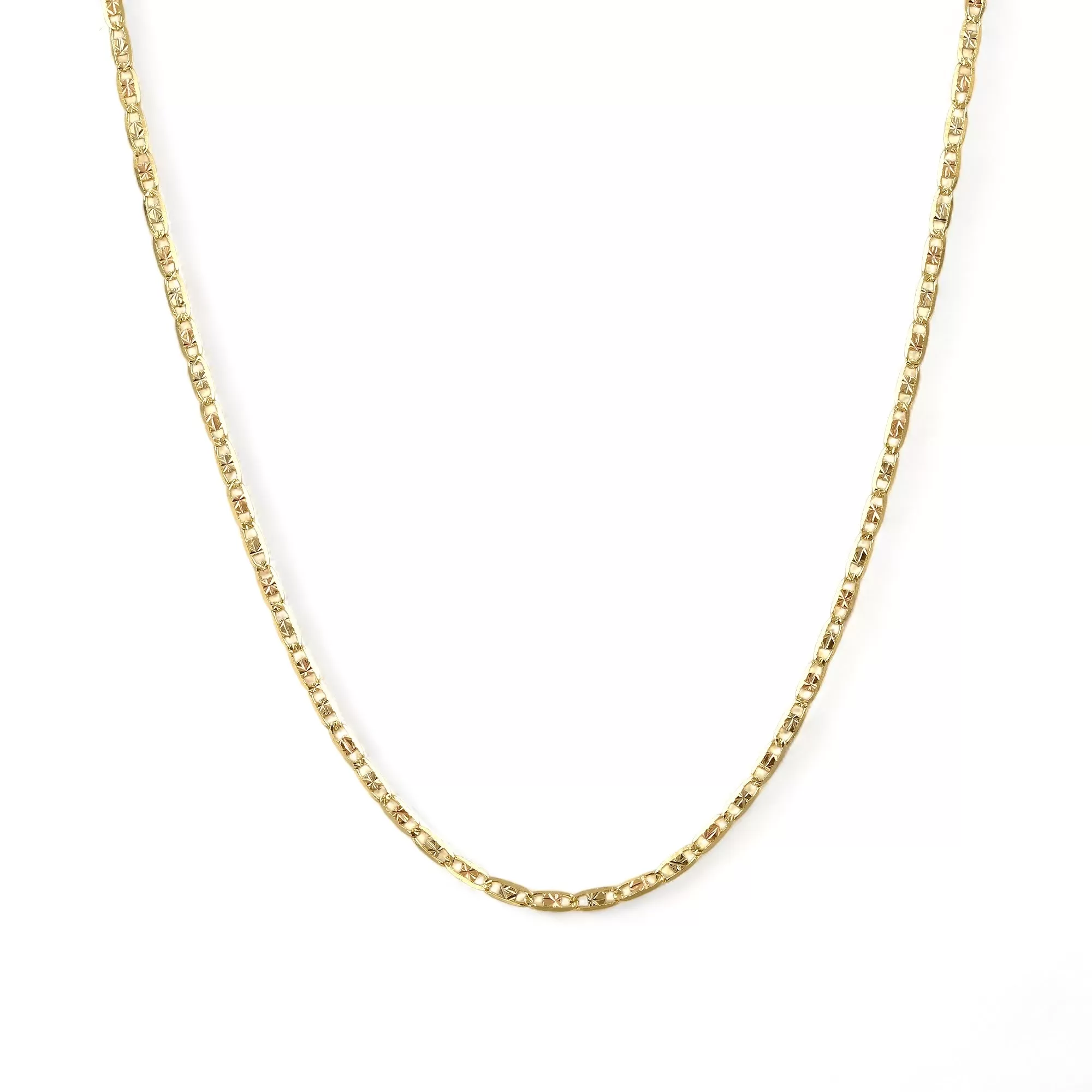 14K three color baby valentino solid gold chain-227223