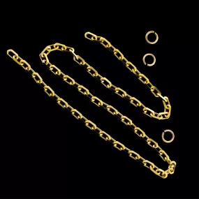 6 14KT Gold Elongated Diamond Cut Cable Chain 1.6mm