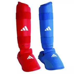 adidas Karate Shin Instep Guards WKF With Foot Pads