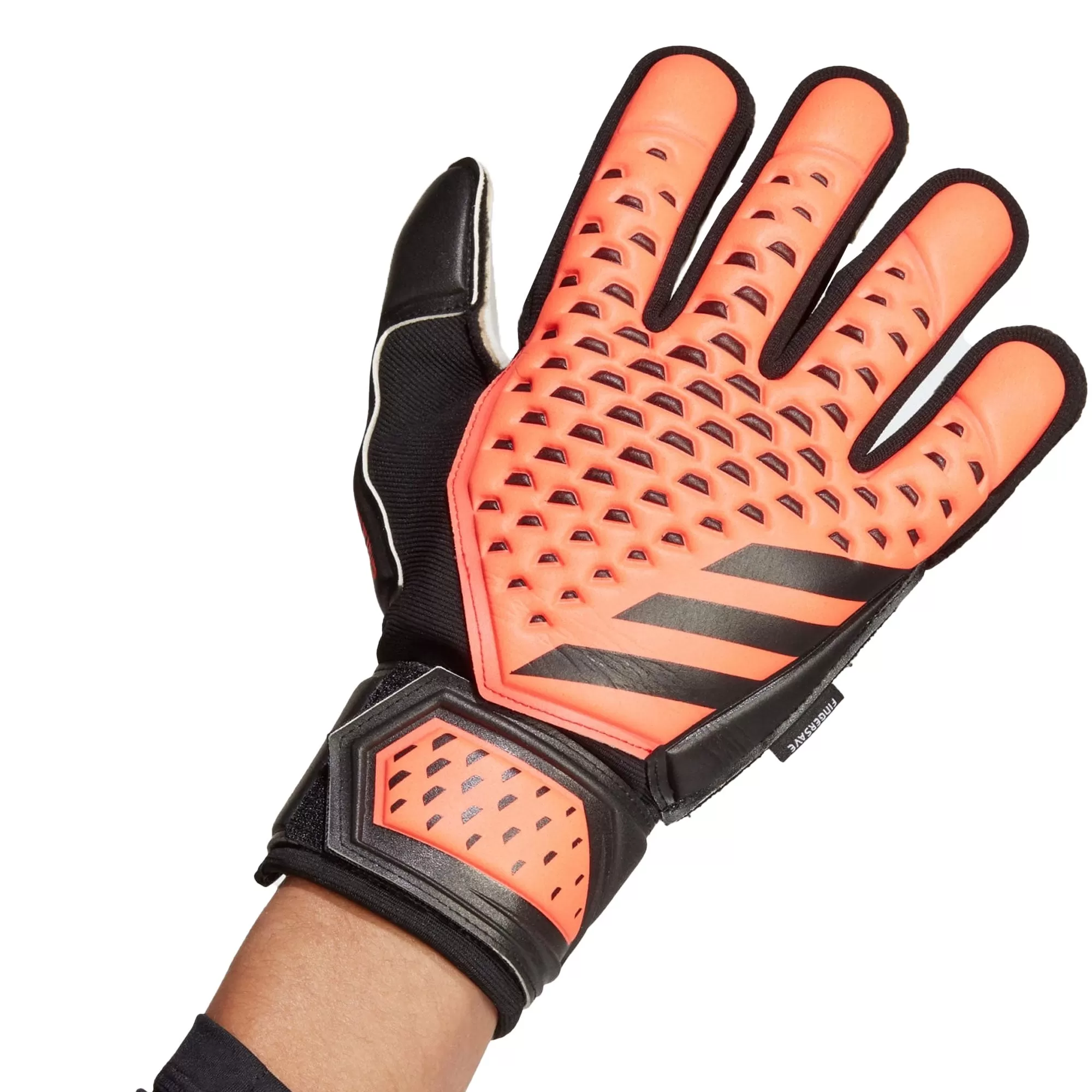 adidas Men's Predator Match Fingersave Goalkeeper Gloves Orange/Black