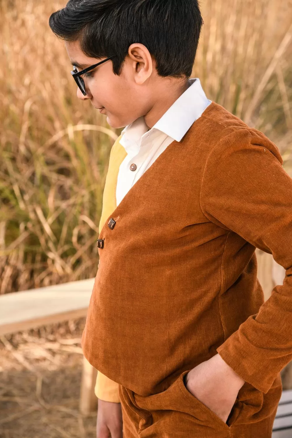 Archaic Wad- Organic Cotton Corduroy Jacket with Trousers for Boys