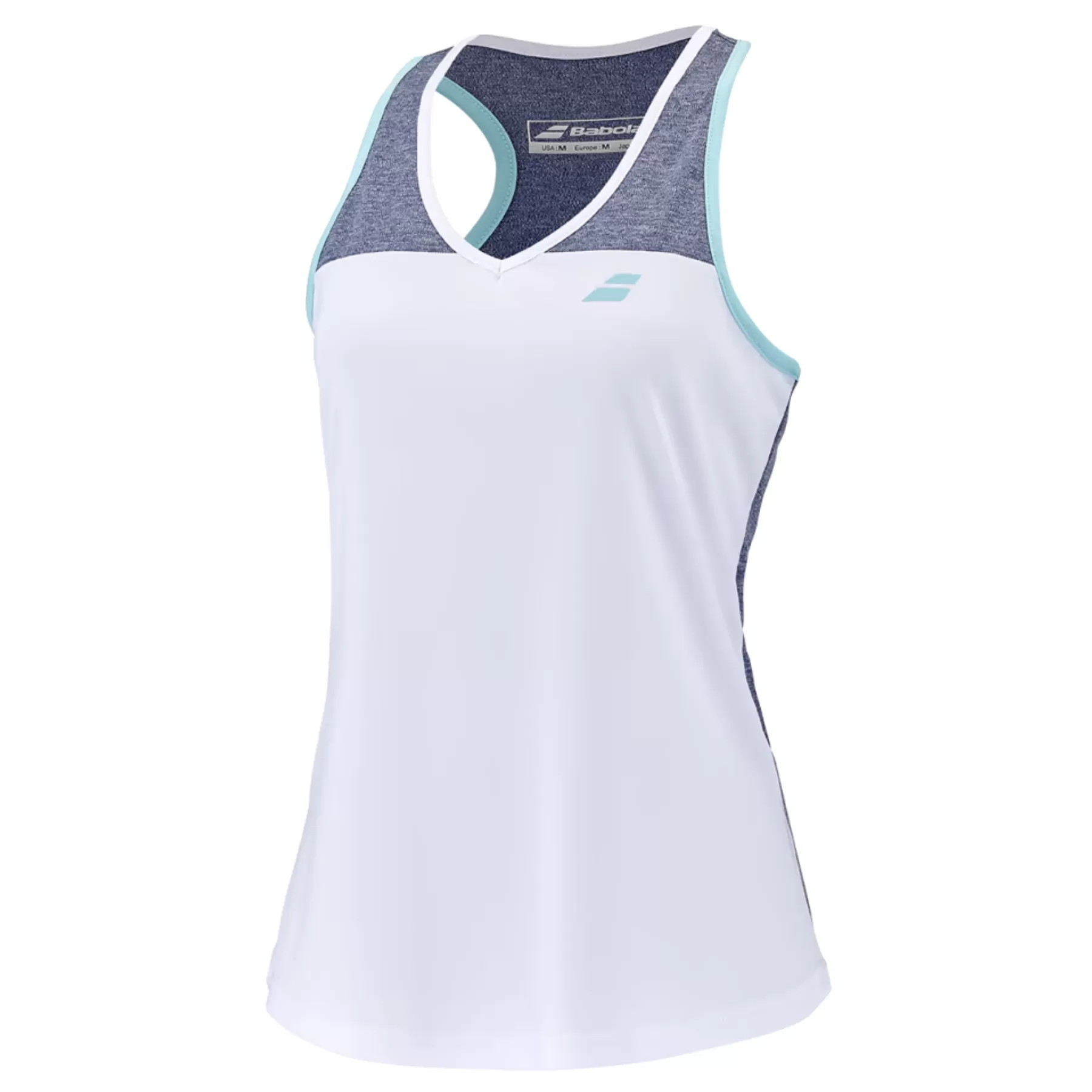 Babolat Play Tank Women Top 1079 - White/Blue Heather