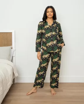 Bagheera Pant Sleep Set in ink by Printfresh