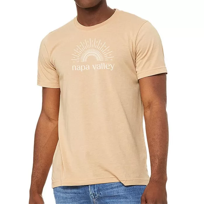 Bella   Canvas Unisex 4.2 Oz Heathered Polycotton Short Sleeve Tee Printed with a Customizable SUNSHINE COLLECTION Design