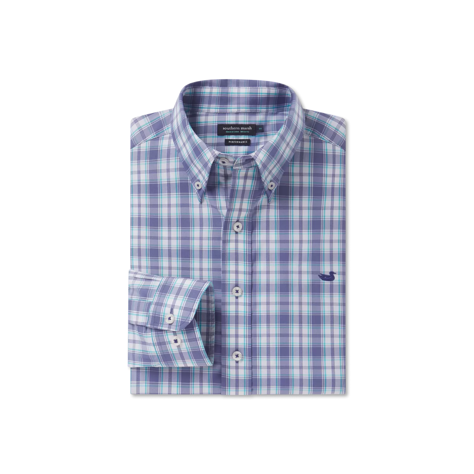 Benton Performance Plaid Dress Shirt