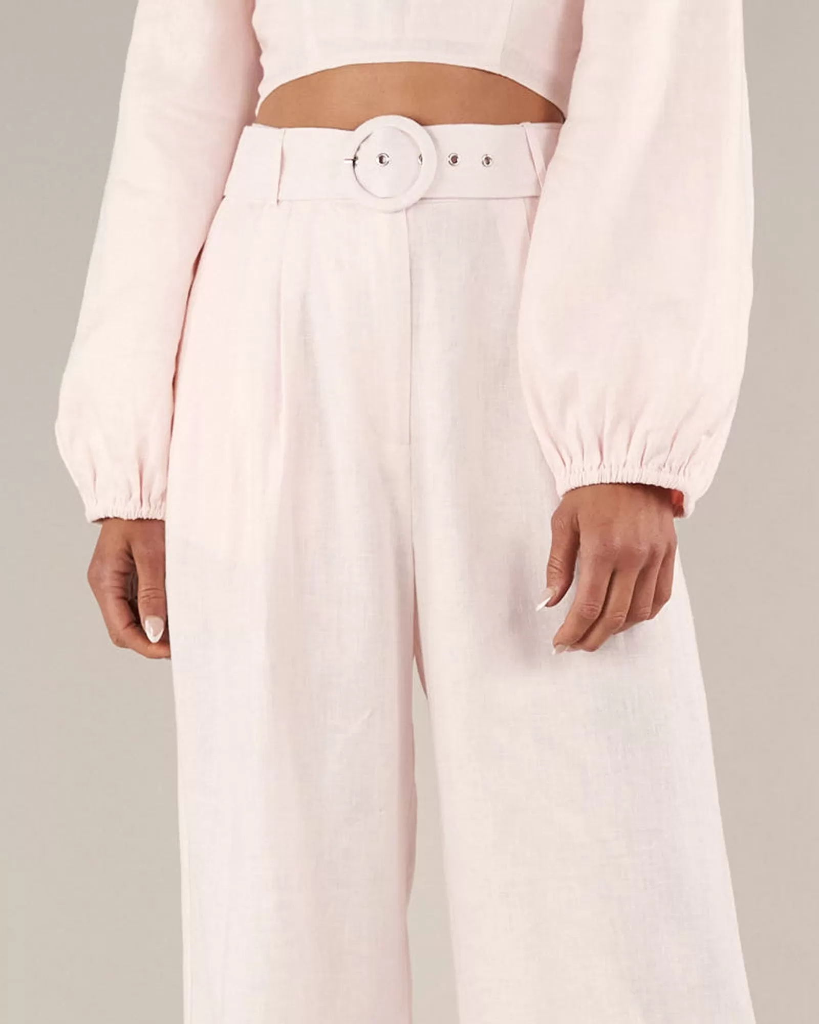 Bridgette Linen Pant - Rosewater