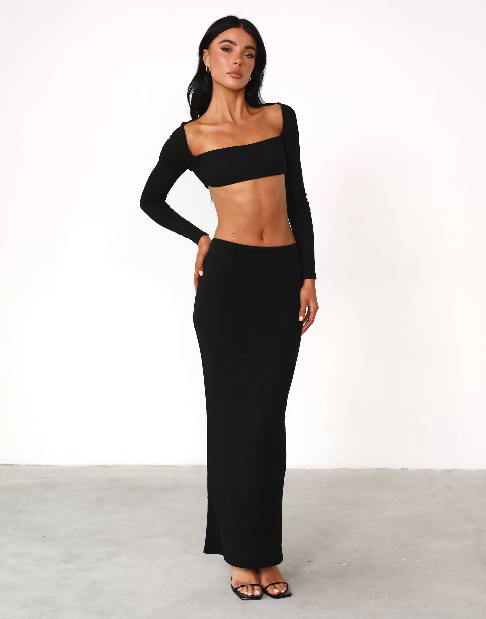 Broadway Maxi Skirt (Black)