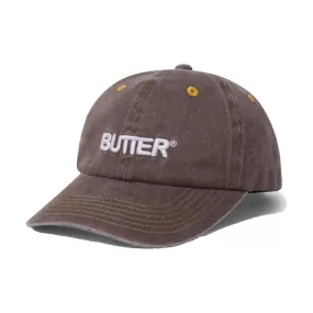 Butter Rounded 6 Panel Cap Washed Oakwood