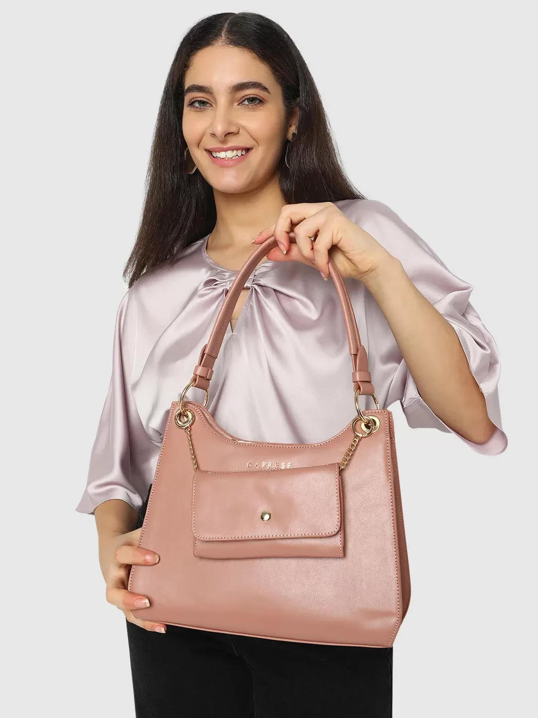 Caprese Capri Satchel Small Dusky Pink