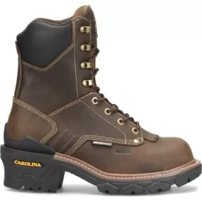 Carolina Men's Cardinal 8 Comp Toe WP Slip Resist Work Boot -Brown- CA7837