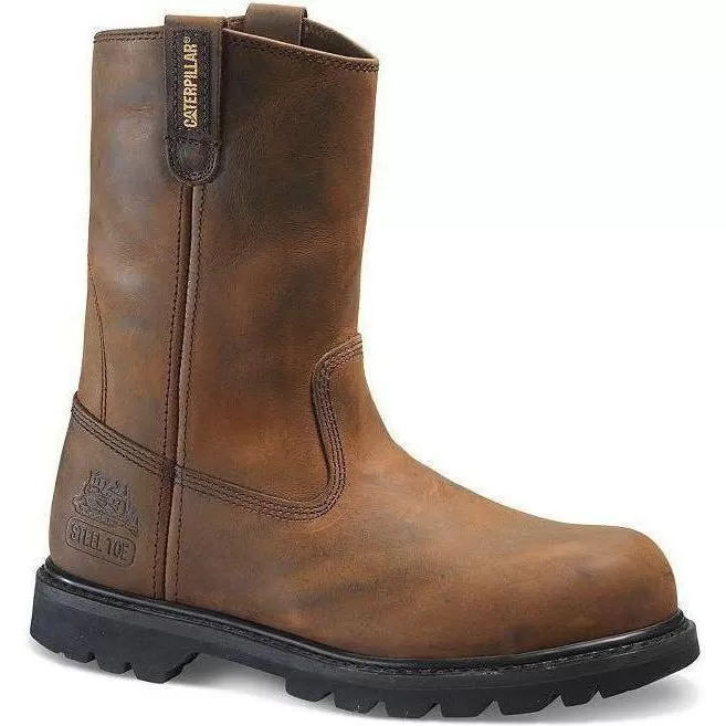 CAT Men's Revolver Steel Toe Pull On Work Boot - Brown - P89516