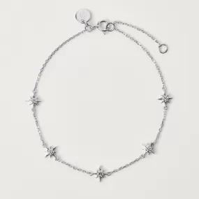 Celestial Dainty White Topaz Star Bracelet