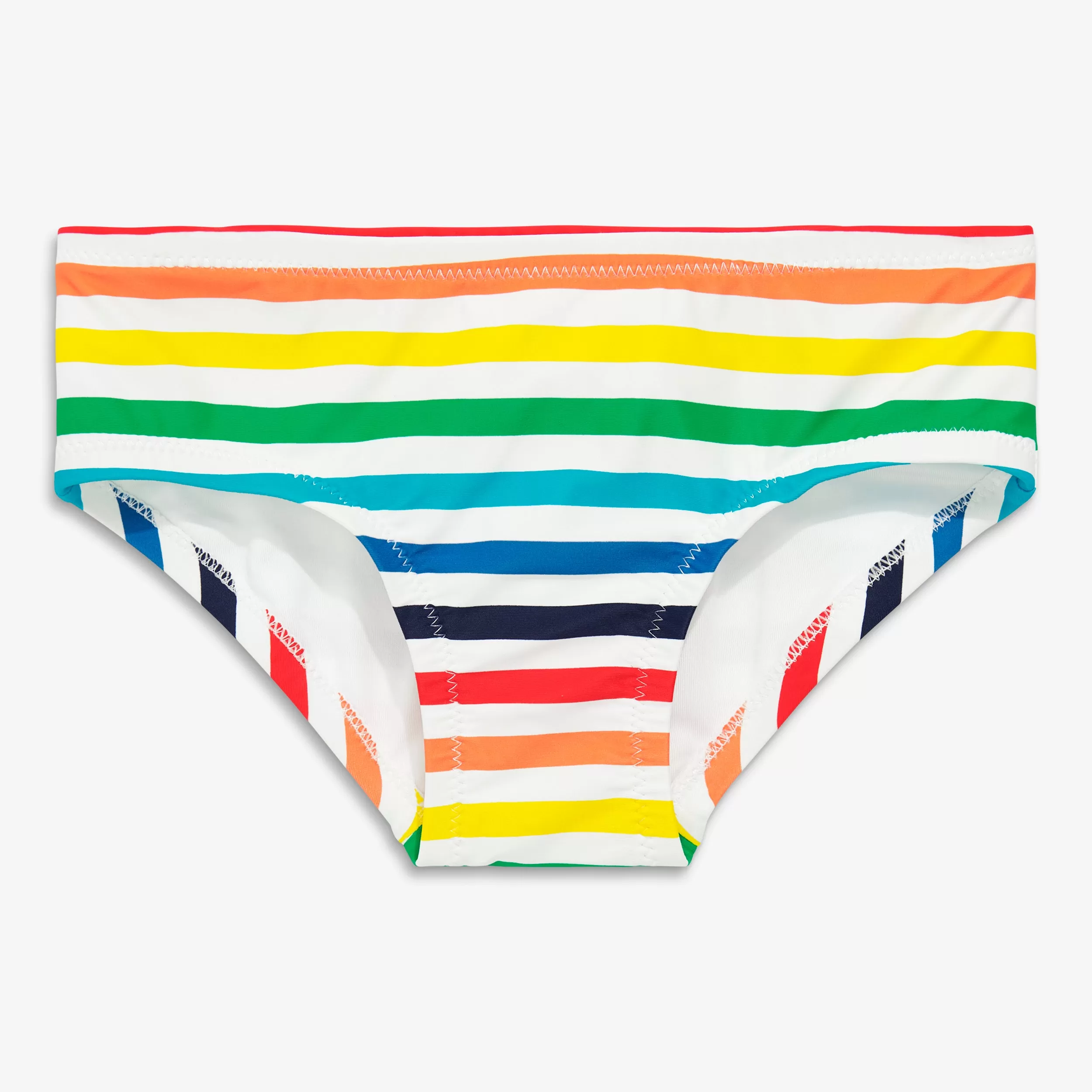 Clearance swim bikini bottom in rainbow stripe