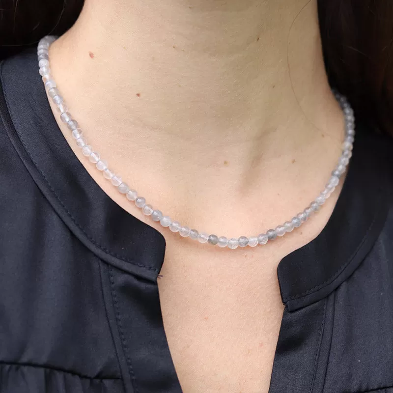 Cloudy Quartz Beaded Necklace