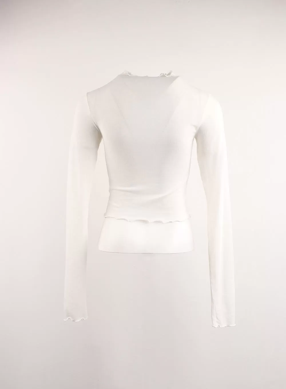 Contrasting Binding Turtleneck Long Sleeve Top CJ415