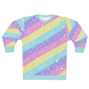 Cosmic Rainbow Unisex Polyester Cotton Sweatshirt