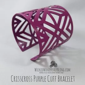 Crisscross Purple Cuff Bracelet