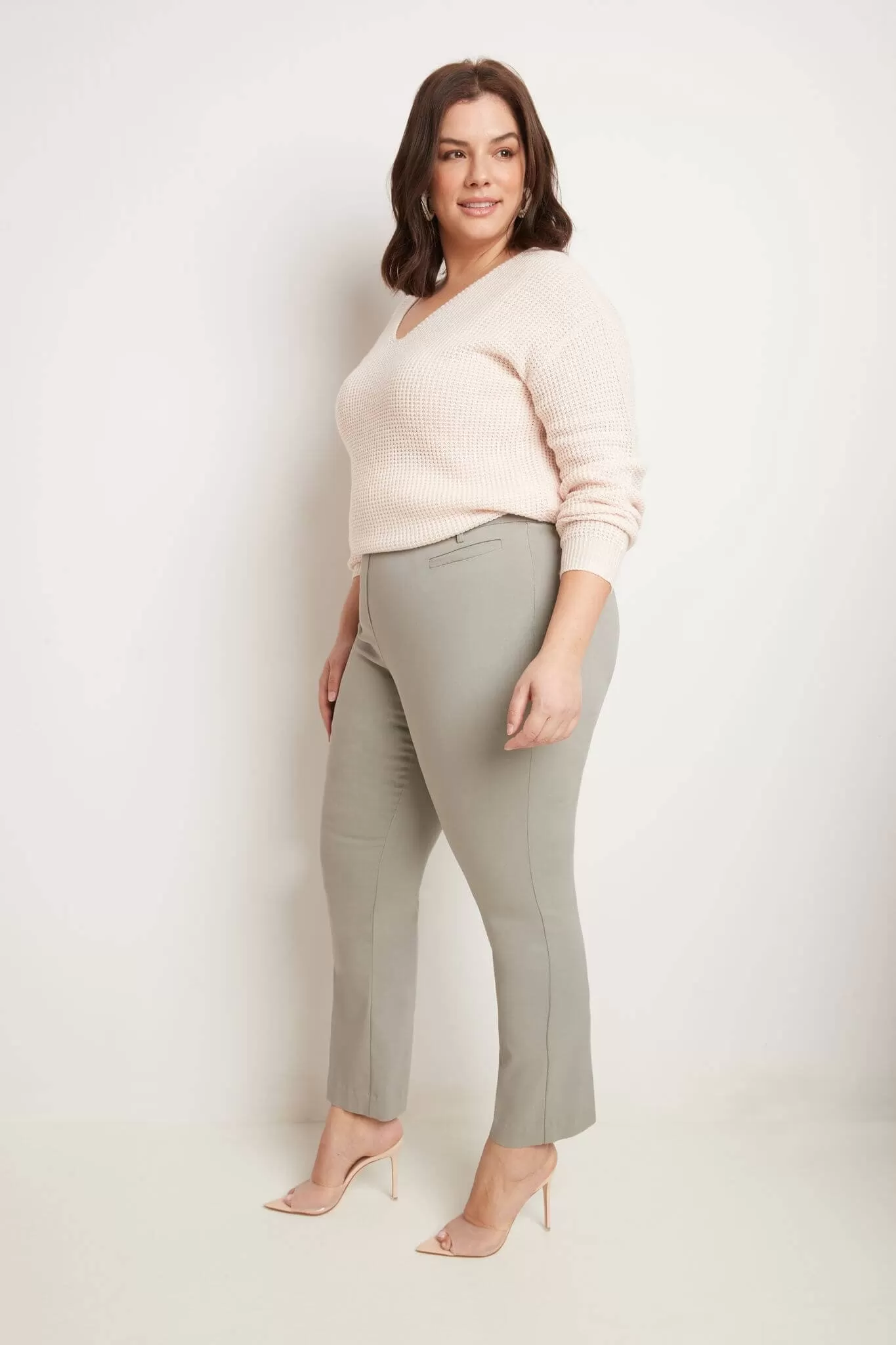 Curvy Pull-on Tummy Control Pants with Real Pockets