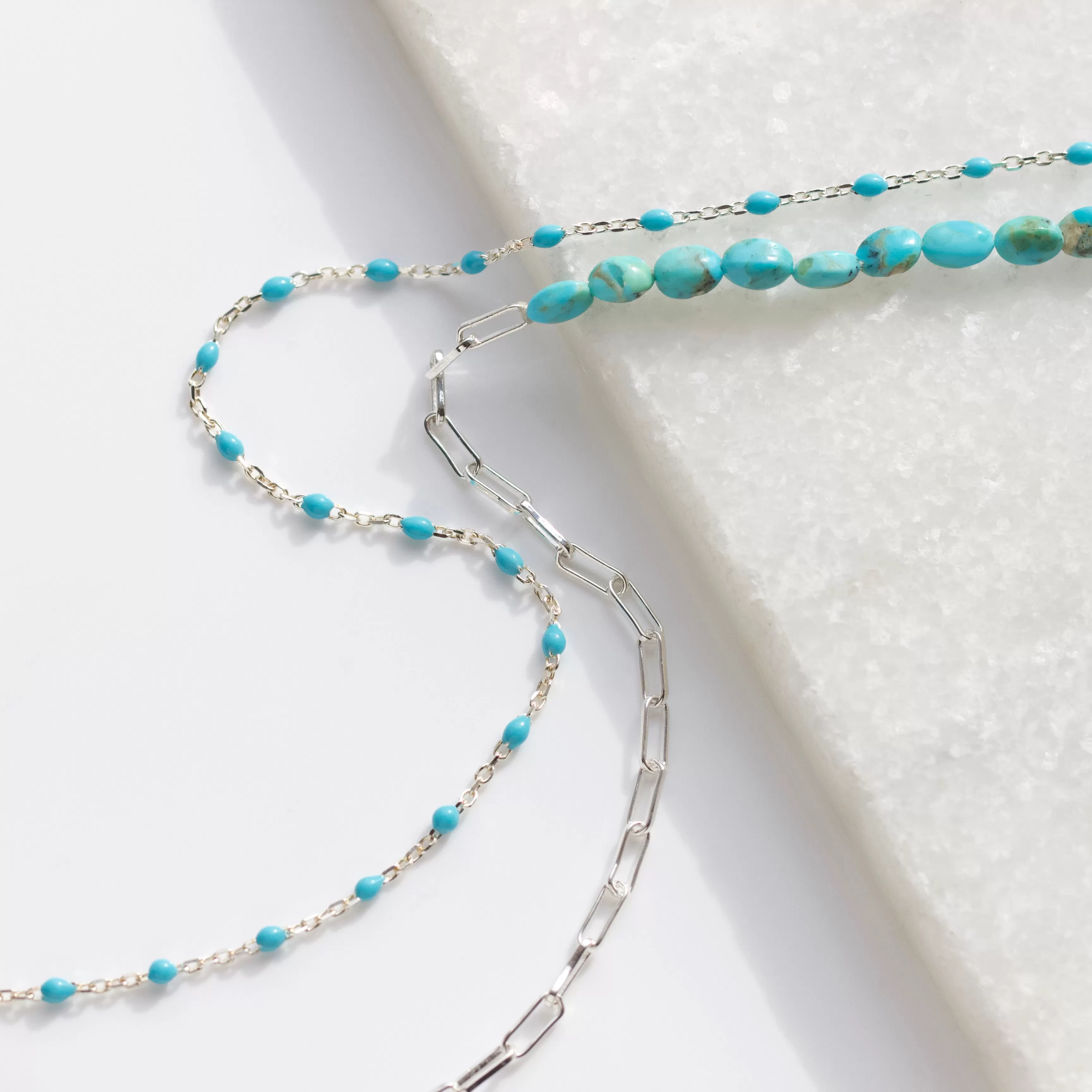 Dainty Enamel Bead Necklace