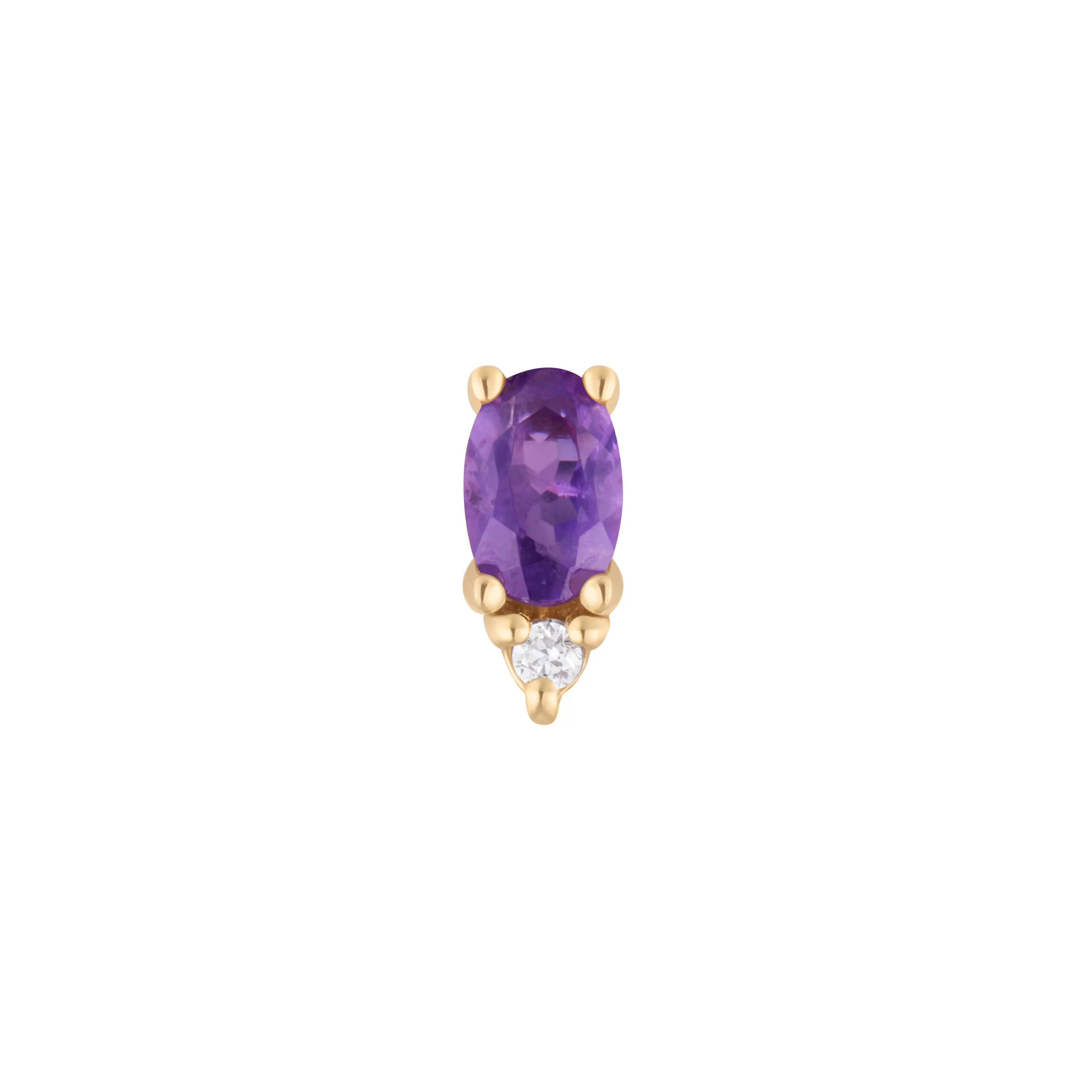 Desden - Amethyst   CZ - Threadless End