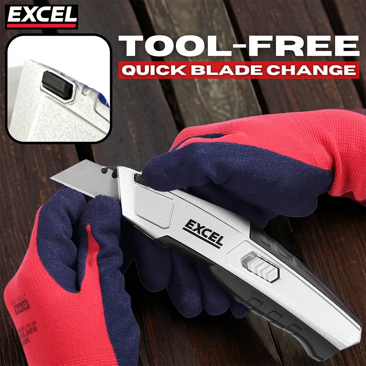 Excel Auto Reload Utility Knife with 5 Blades