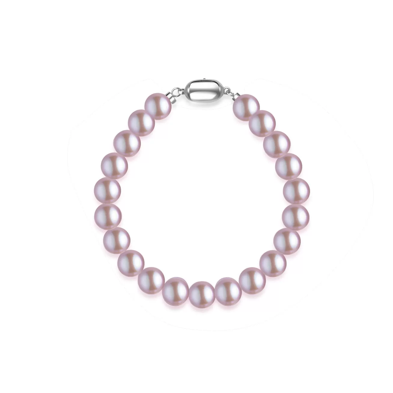 Excellent Lustre Purple Freshwater Pearl Bracelet WB00172