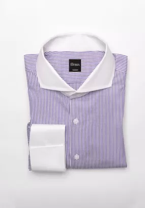 Fine Purple Pencil Stripes Shirt - Wrinkle Resistant