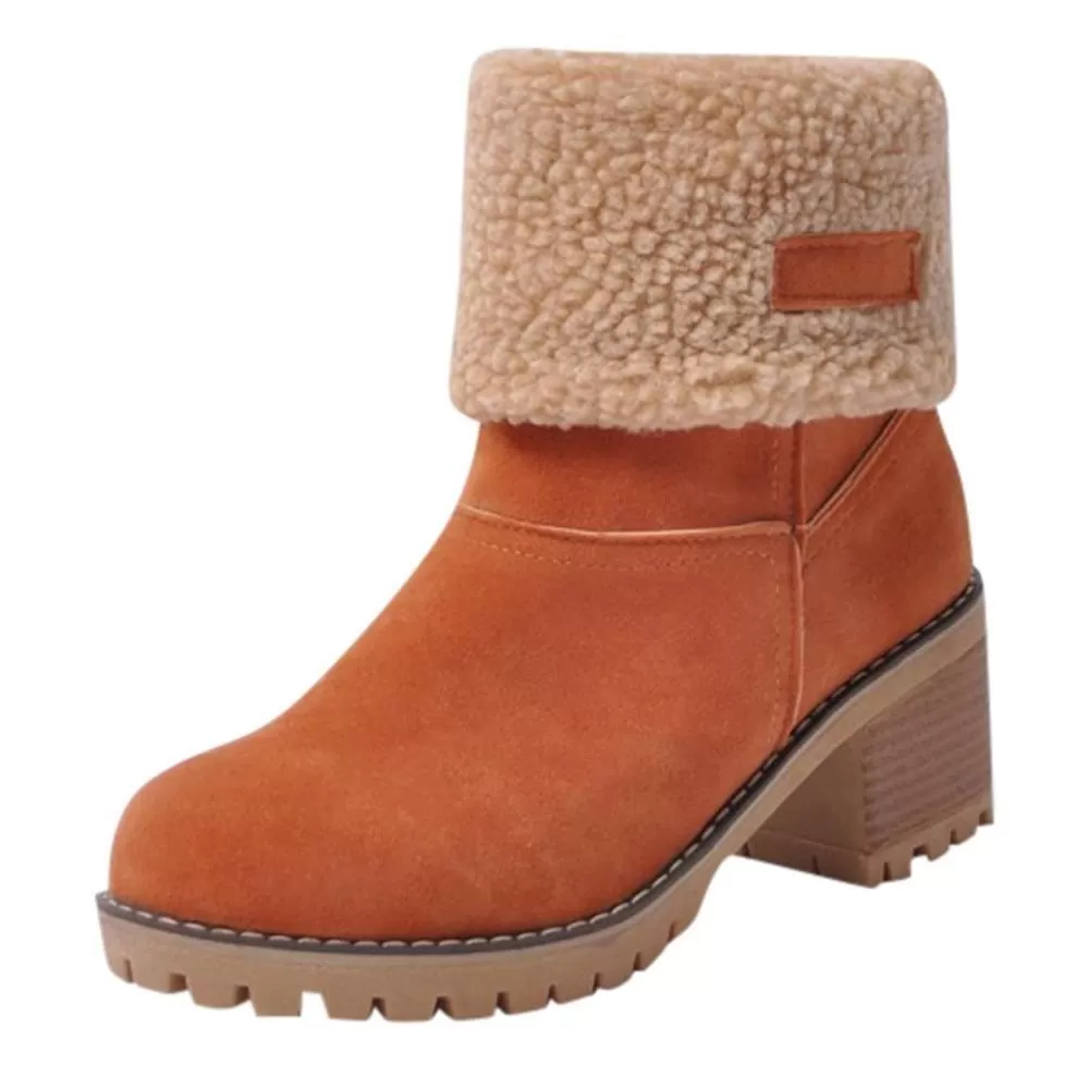 Flock Solid Middle Ankle Boots