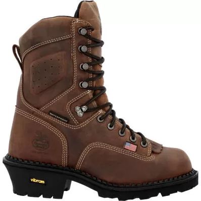 Georgia Men's Usa Logger 9" WP Comp Toe Work Boot - Crazy - GB00540