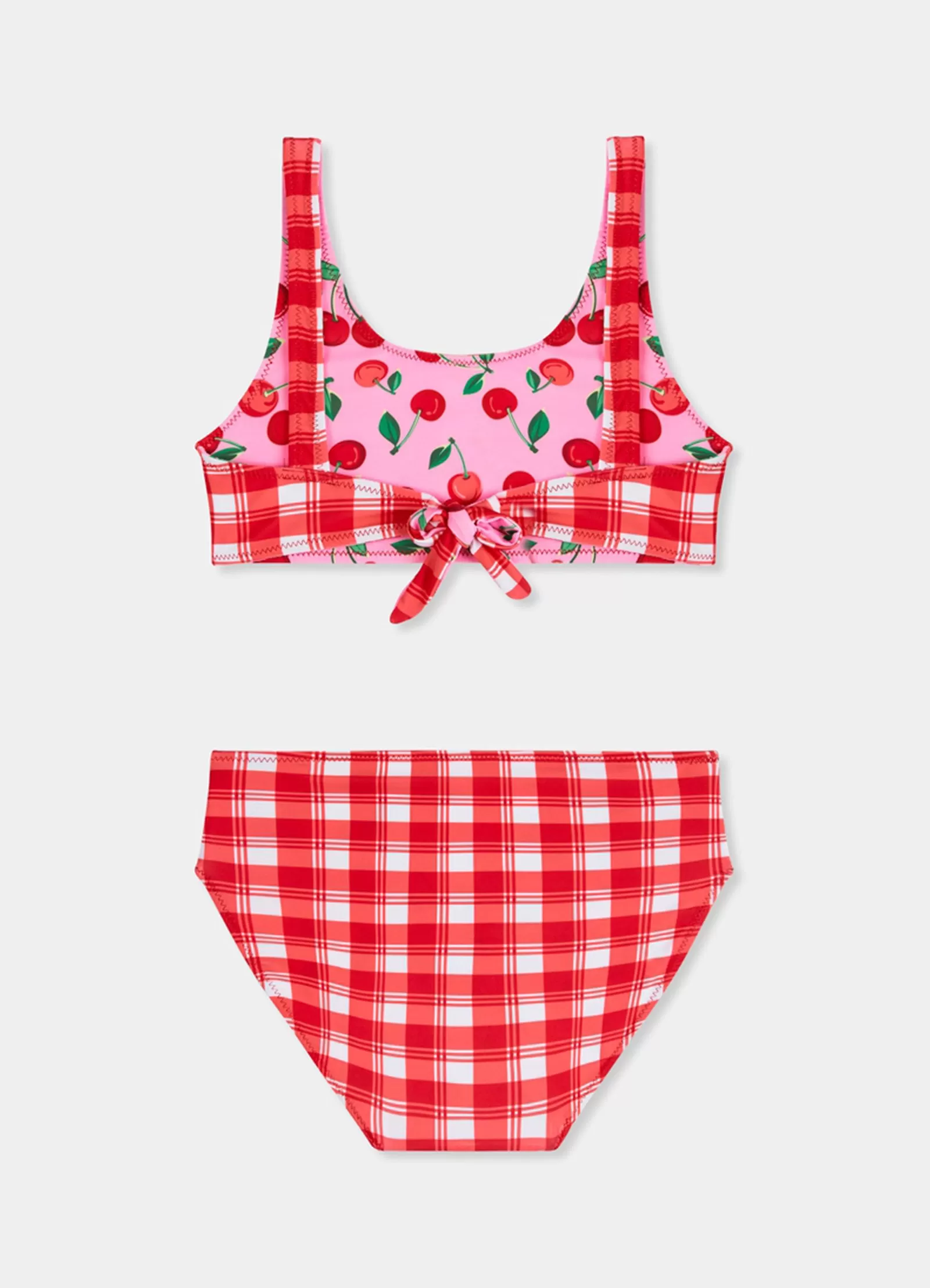 Girls Reversible Bikini - Cherry Check