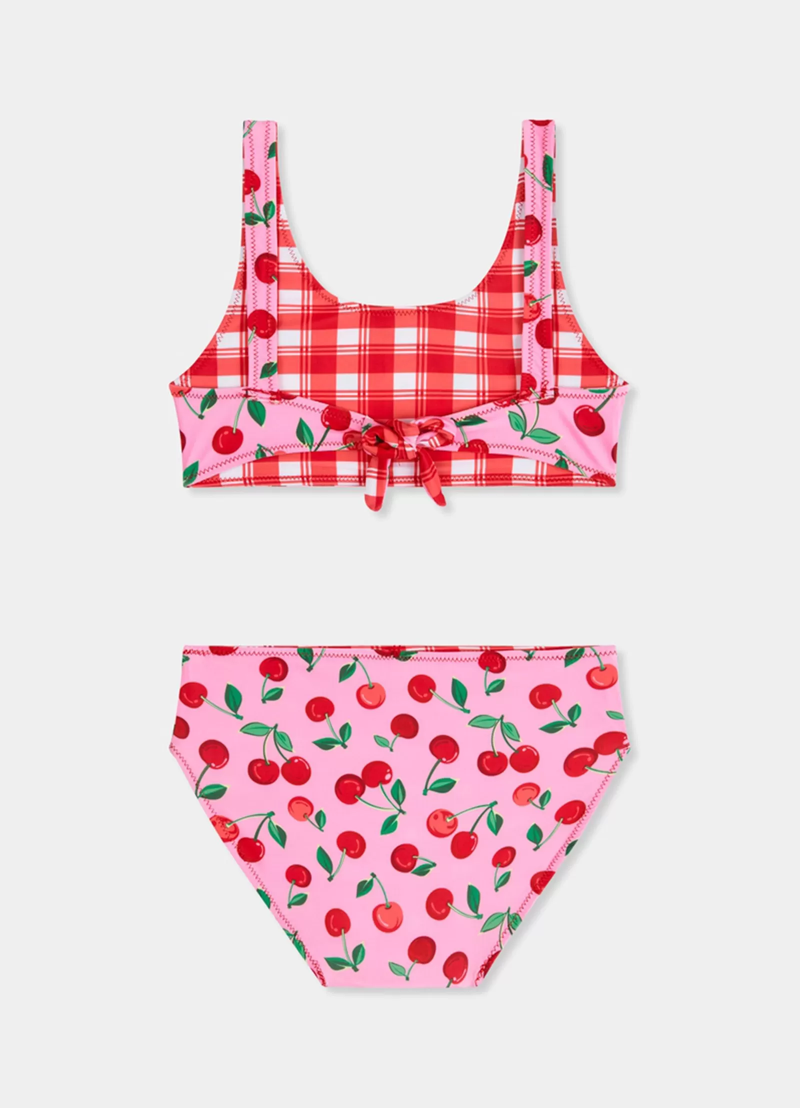 Girls Reversible Bikini - Cherry Check