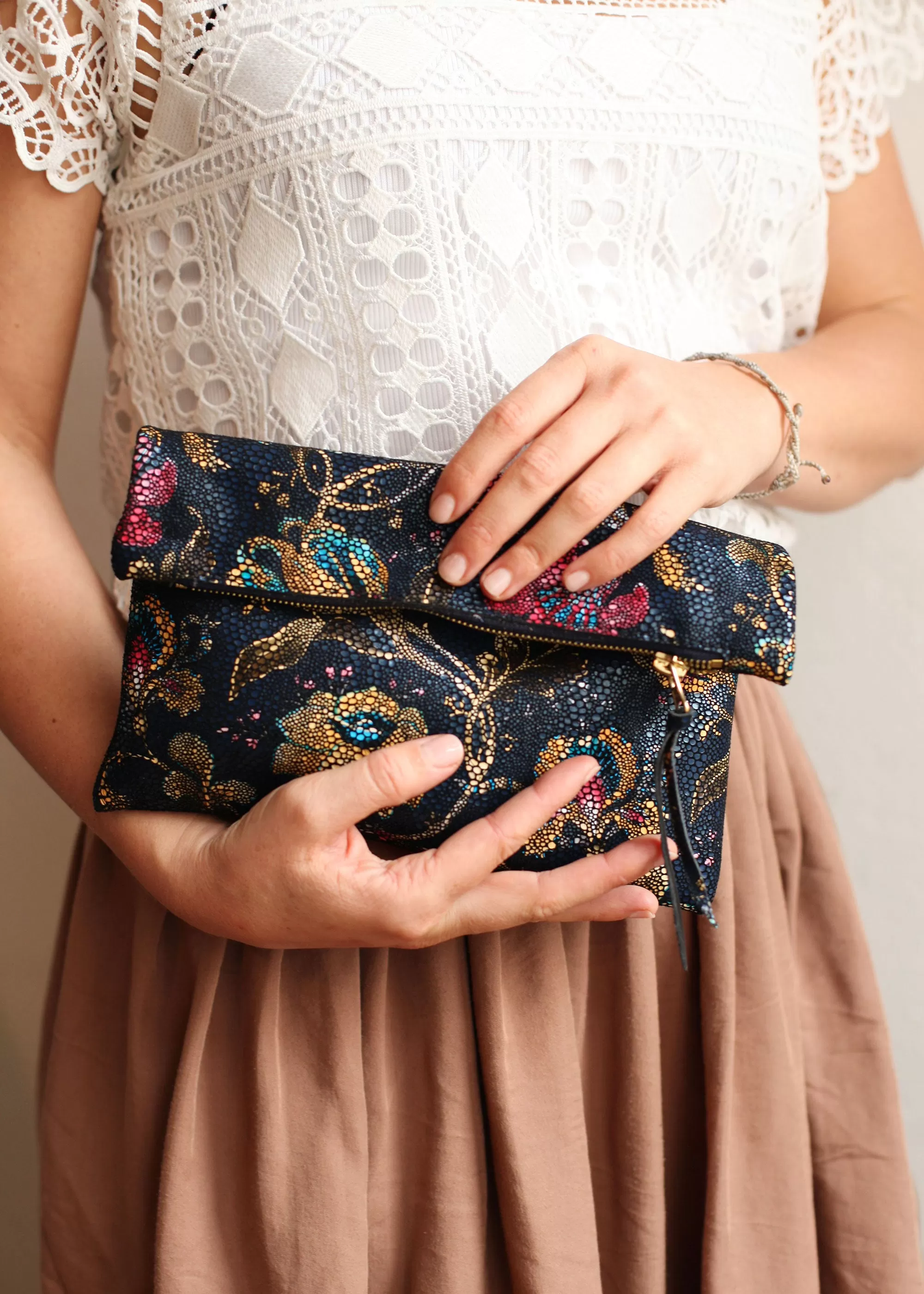 Helena Purse – Navy Floral