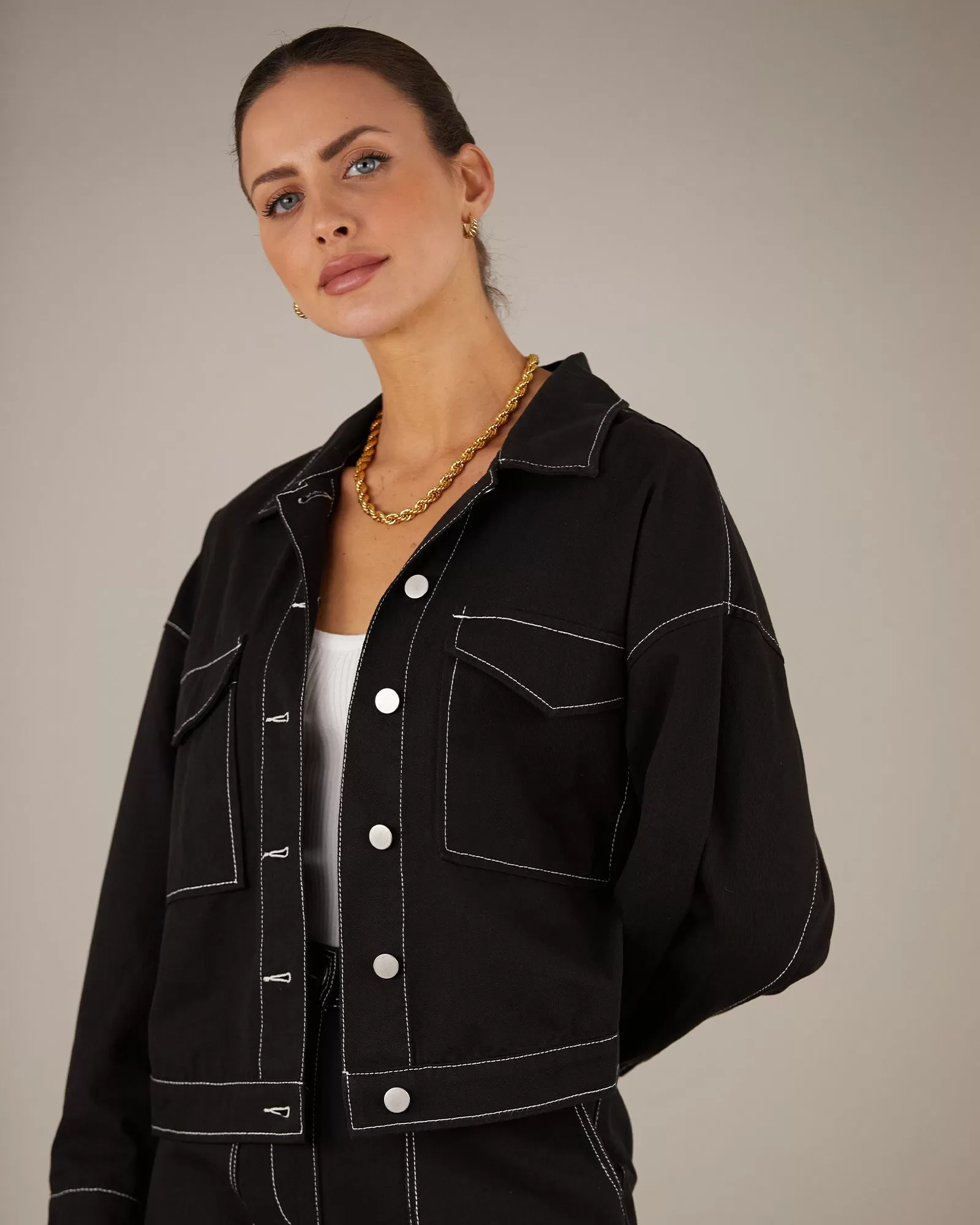 Hyde Cotton Drill Crop Jacket