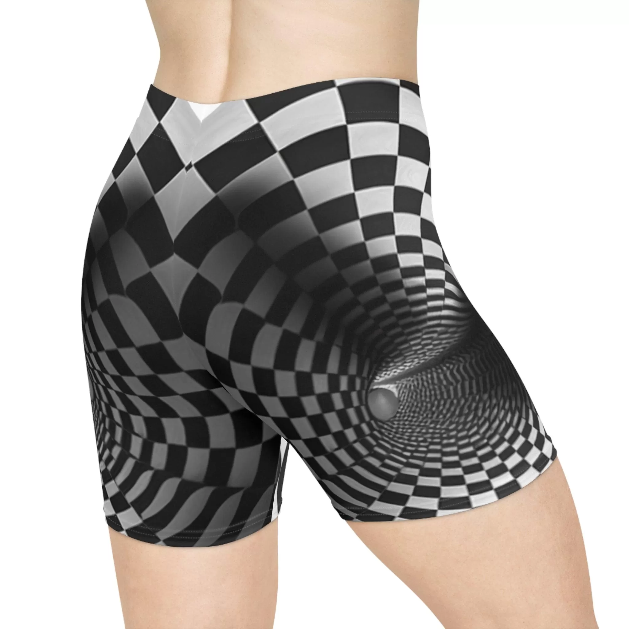 Infinite Tunnel Optical Illusion Women's Biker Shorts