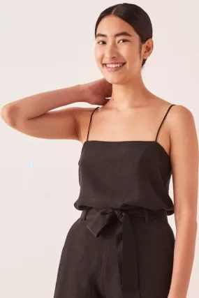 Ivy Black Shoe String Cupro Cami