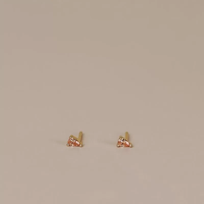 JAXKELLY | Champagne CZ Teardrop Studs