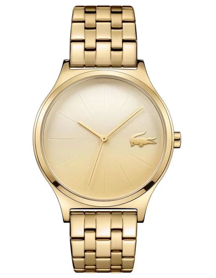 Lacoste Nikita Womens Watch - Gold-Tone Dial & Case - Bracelet - 30m