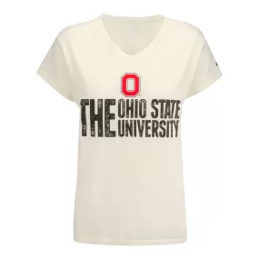 Ladies Ohio State Buckeyes V-Neck THE Ohio State University T-Shirt