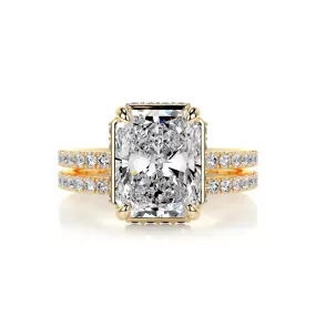 Luna Diamond Bridal Set -18K Yellow Gold