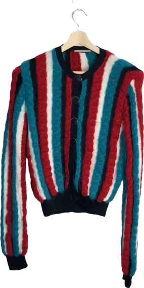 Marco De Vincenzo Multicolour Striped Cardigan UK 10