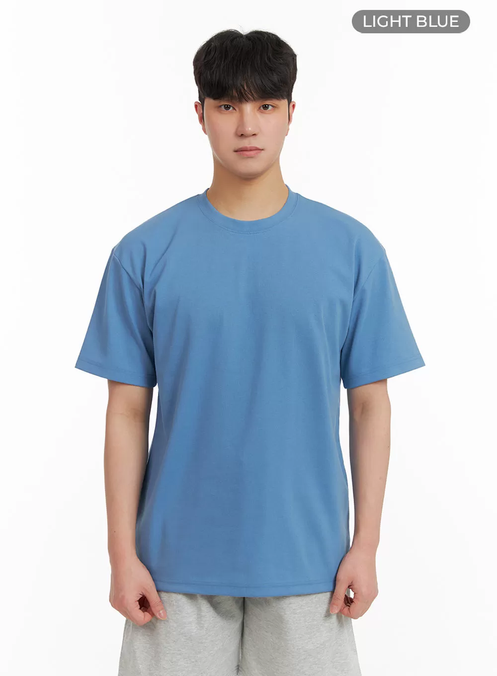 Men's Basic Cotton Round Neck T-Shirt IA402