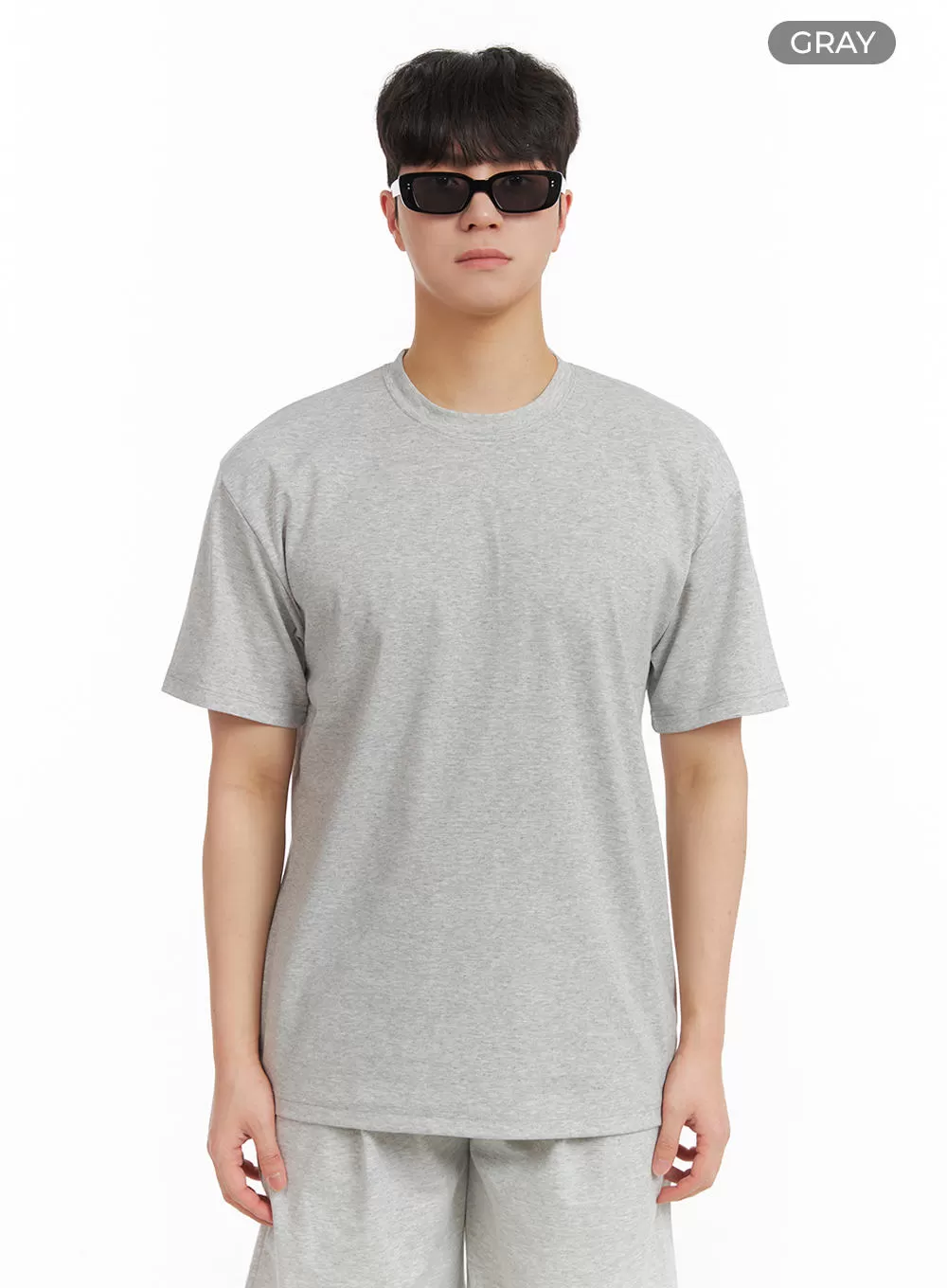 Men's Basic Cotton Round Neck T-Shirt IA402