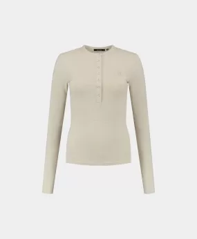 Moonstruck Beige Denise Button Longsleeve