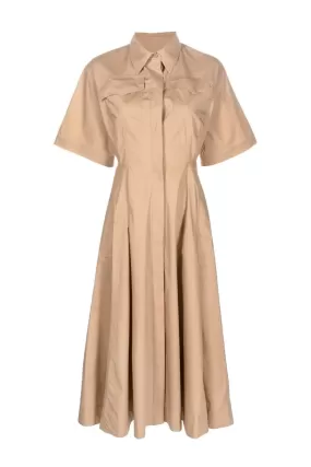 MSGM Cotton Midi Dress - Beige