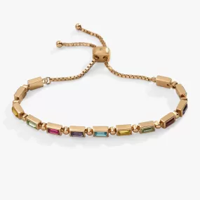 Nostalgia Colorful Crystal Bolo Bracelet