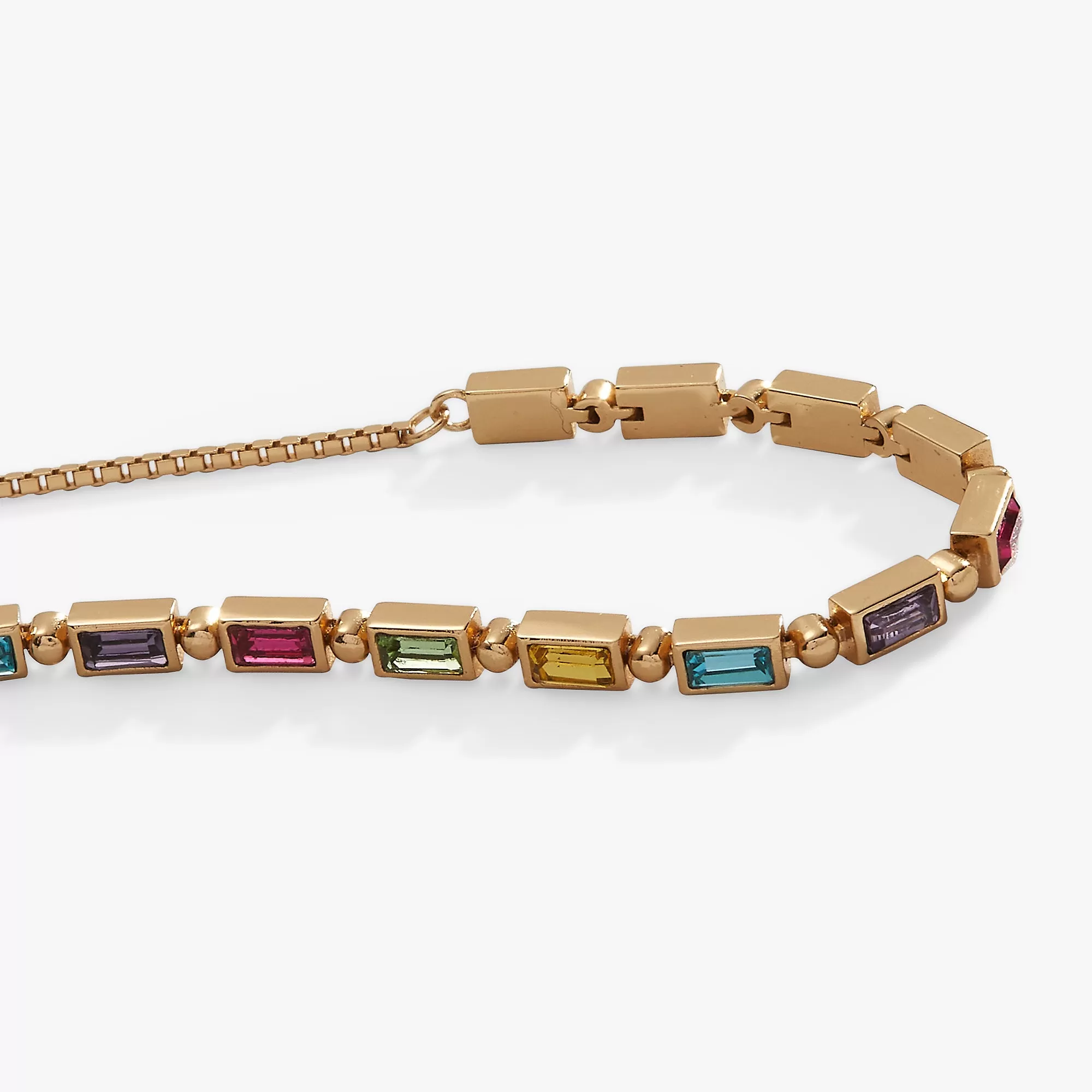 Nostalgia Colorful Crystal Bolo Bracelet