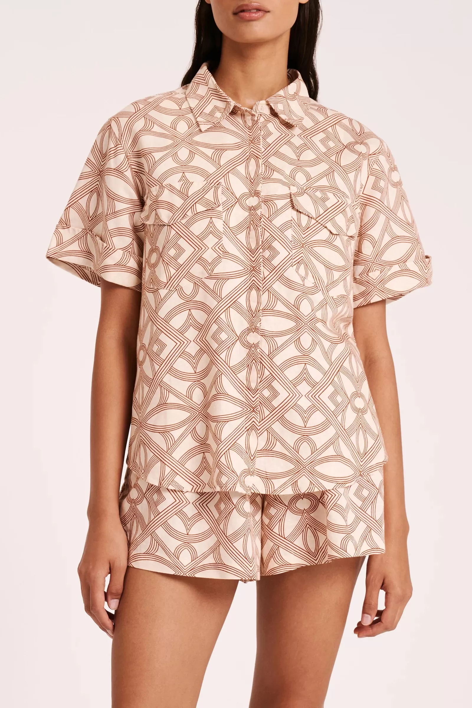 Nude Lucy | Shani Linen Shirt - Seville