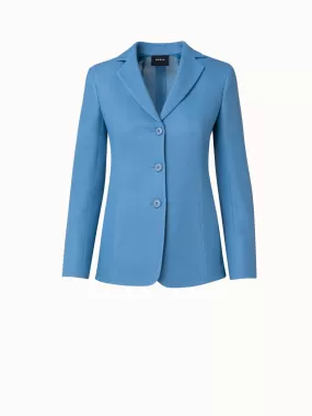 Piqué Blazer aus Woll-Baumwoll-Stretch