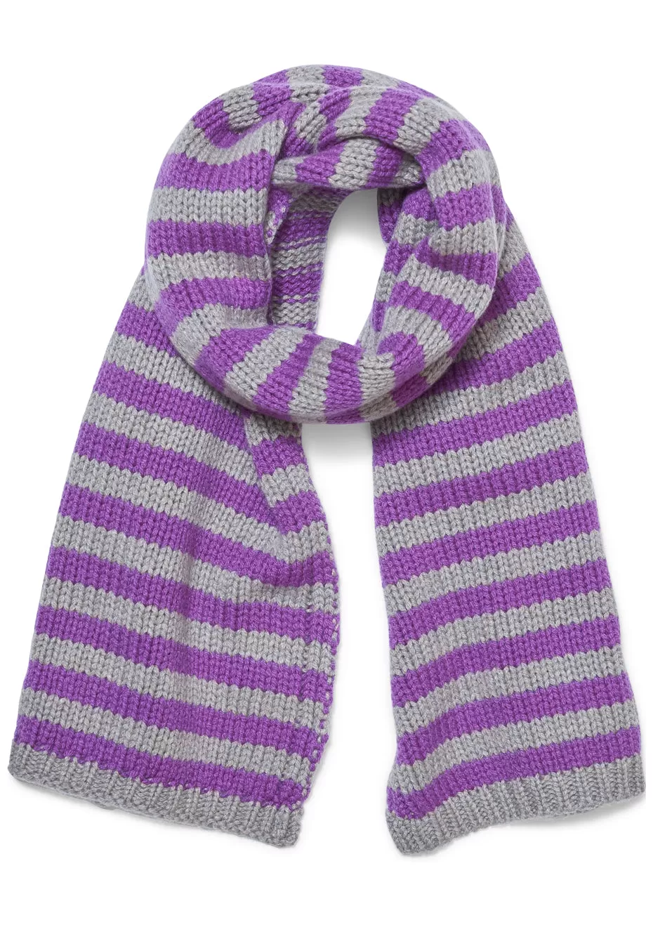 Purple & Beige Cashmere Scarf